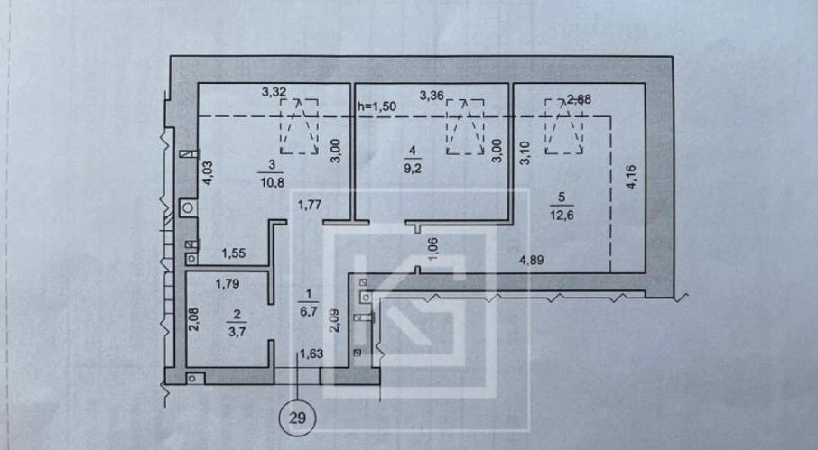 Last apartment! Gas! With documents, center!