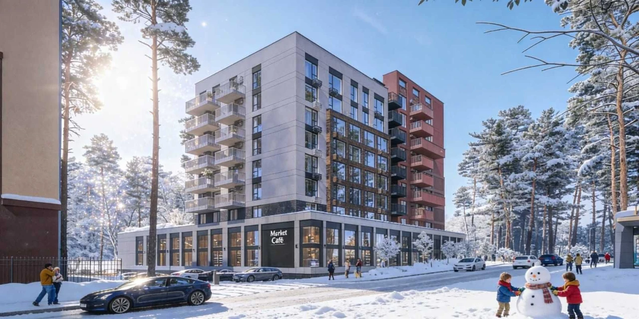 Компактна 2-к, квартира 49м2/5 поверх Будинок з підземним па