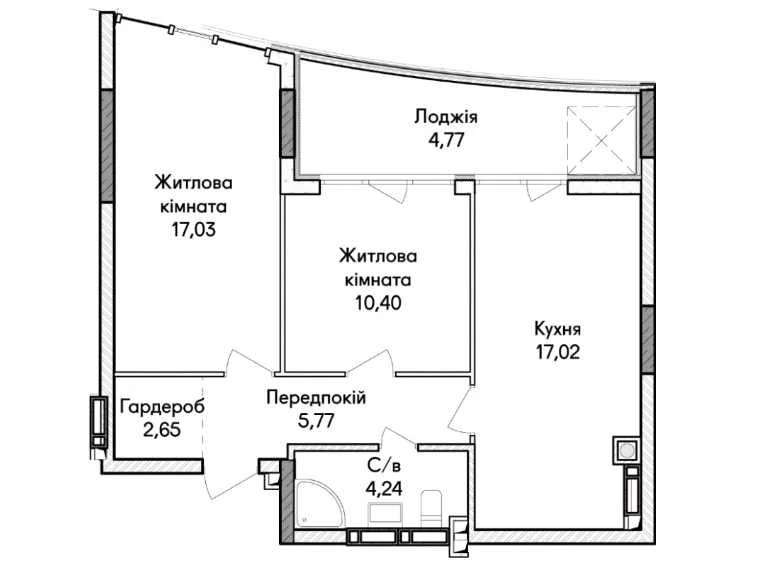 Apartment in New Block with Shelter. Best Payment Terms