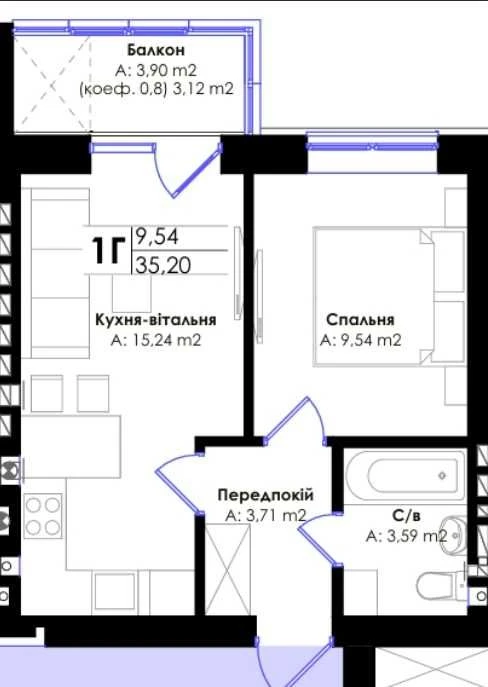 Investment-friendly 1-2 bedroom - Central Park, Irpin
