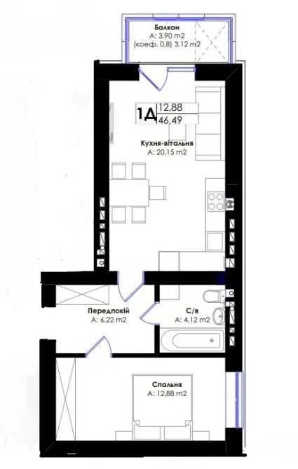 Investment-friendly 1-2 bedroom - Central Park, Irpin