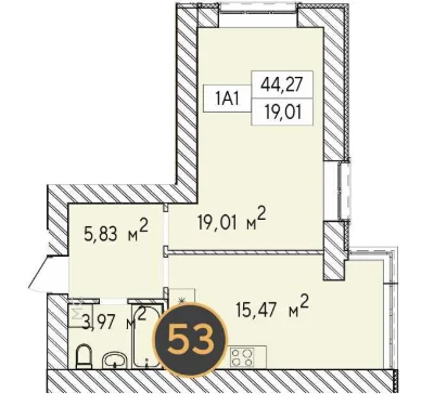 1-bedroom apartment for sale, Favoryt Premium, Irpin, єОселя 2%, 5