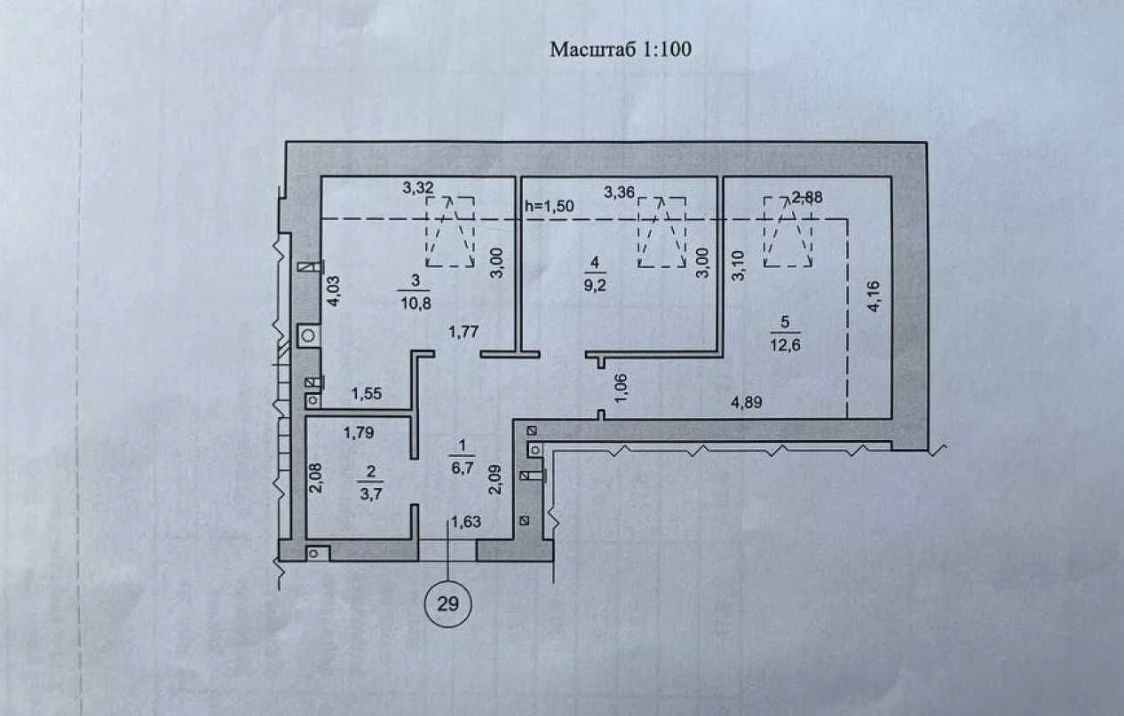 For Sale: Gas-heated 2-room apartment 45m2 with DOCUMENTS in the center