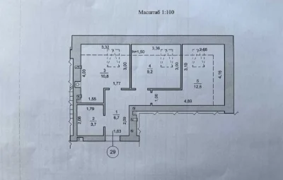 For Sale: Gas-heated 2-room apartment 45m2 with DOCUMENTS in the center