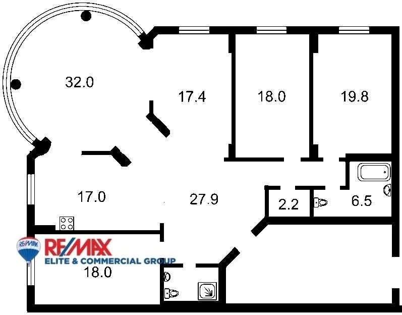 Without %. 5-room apartment in Zlatoustovsky residential complex 180 sq. m.