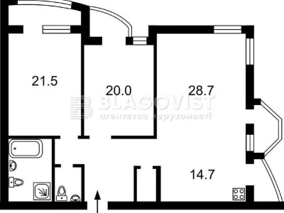 For sale 3-room apartment 121 sq. m. on Lvivska Street 22 • ID 34740
