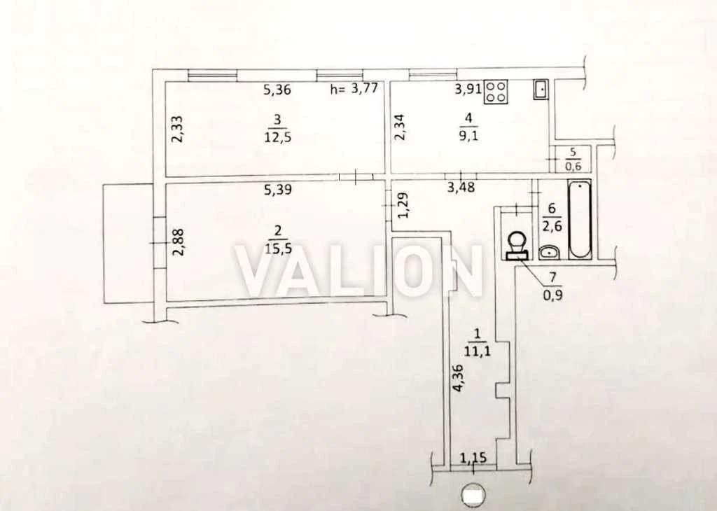 Sale of 2-room apartment 53.2 m², Bolshaya Zhytomyrskaya str