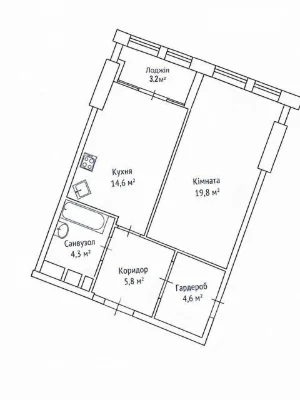 Sale of 1-room apartment 52 sq. m on Beresteyskyi Avenue, 11 building