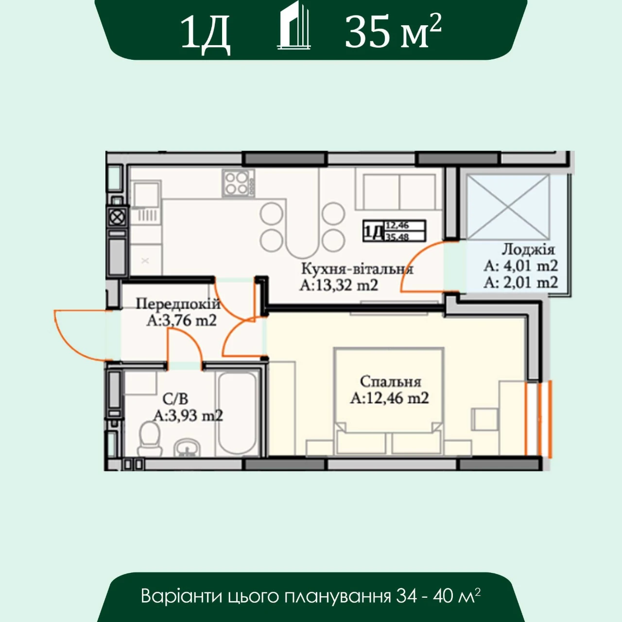 1-кімнатна квартира від Забудовника! Без переплат  та комісі
