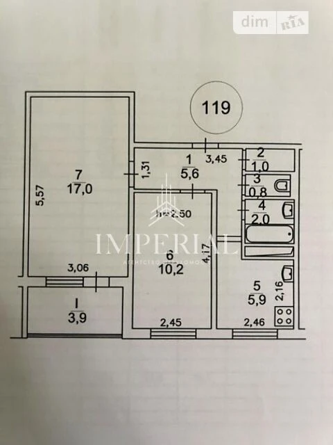 Sale of 2-room apartment 46.4 sq. m. on Volodymyr Ivasyuk Ave. 9