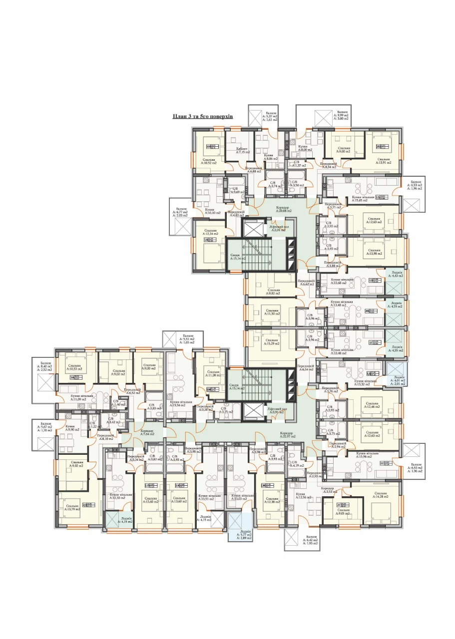 2-bedroom apartment. Residential complex with underground parking and terrace for sale