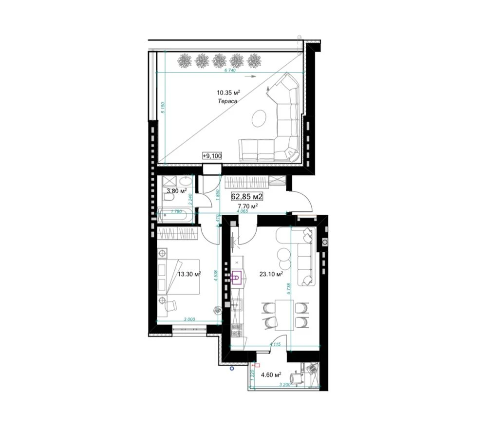 Investment in Central Park, View of Forest, Terrace, Balcony