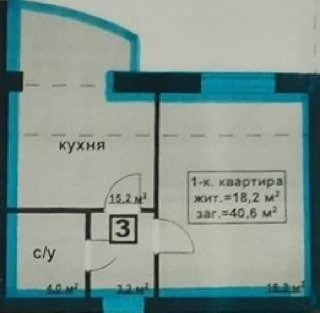 Продажа 1к, 42 м2. Можна під програми