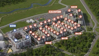 For Sale: 2-Bedroom Apartment in the "Molodist'" Residential Complex