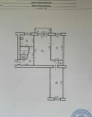 3-кімнатна квартира в центрі Івано-Франківська. Газова колон