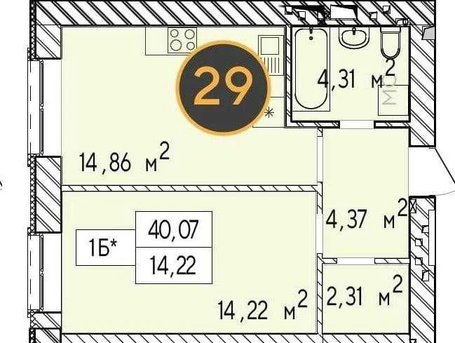 Продаю квартиру  1к 39м2 Ірпінь в розвиненому районі міста С