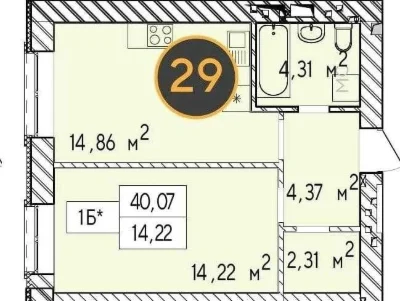 Продаю квартиру  1к 39м2 Ірпінь в розвиненому районі міста С