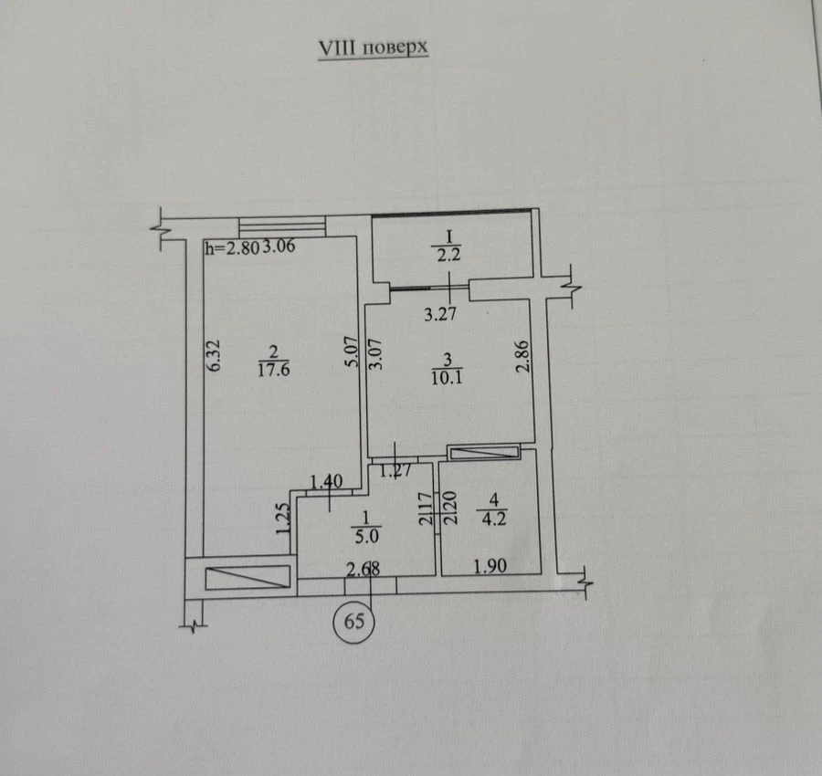 Продаж 1 кімнатної квартири в м.Обухів