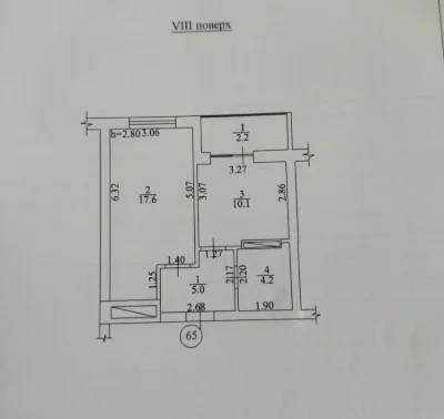 Продаж 1 кімнатної квартири в м.Обухів