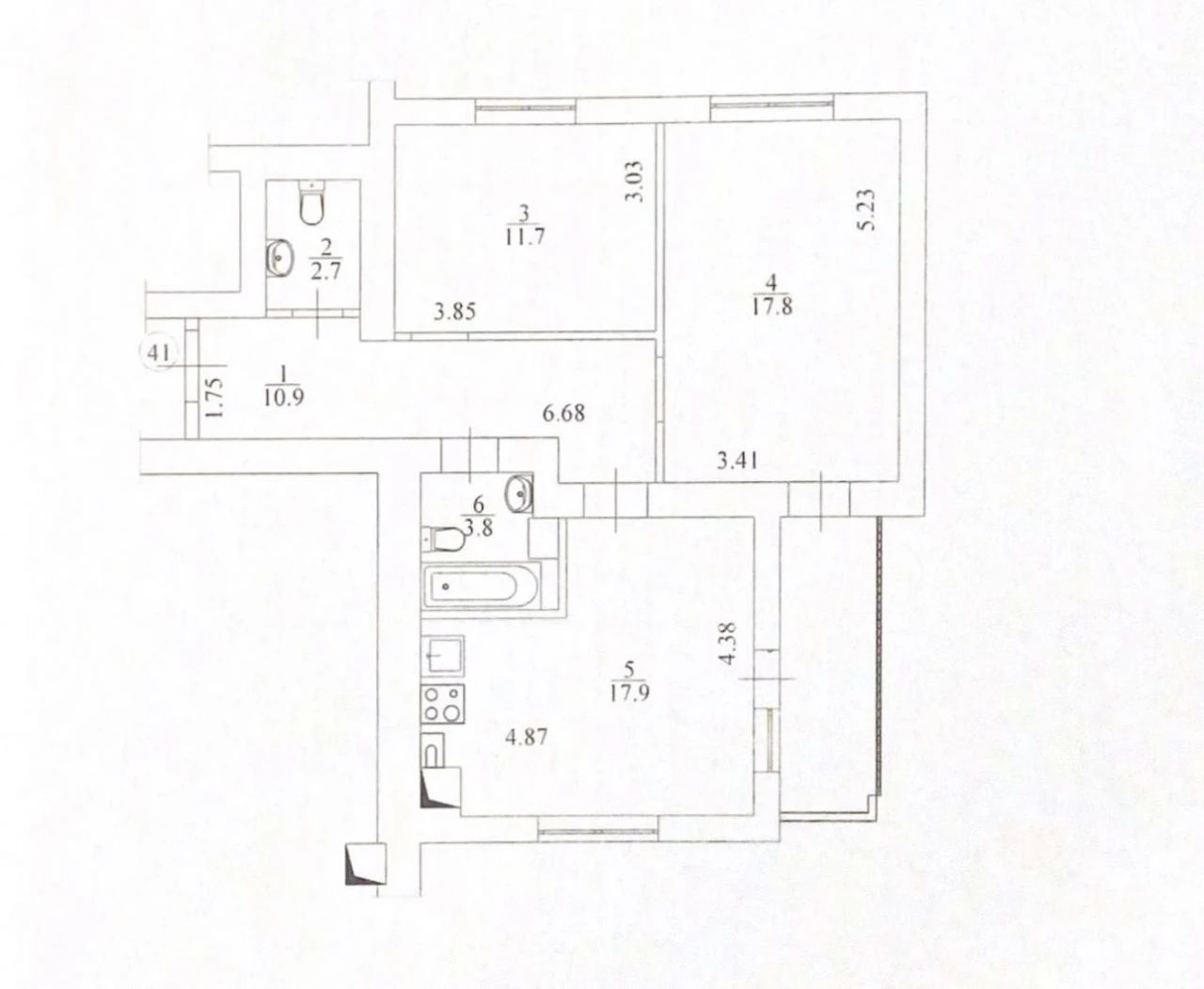 Продаж 2К квартири, 66м2, ЖК Парковий Квартал, будинок #3, в