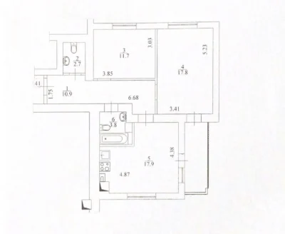 Продаж 2К квартири, 66м2, ЖК Парковий Квартал, будинок #3, в