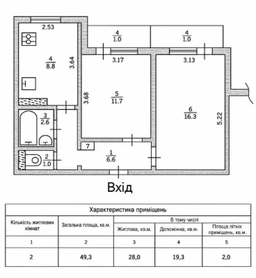 ЕКСКЛЮЗИВНА ПРОПОЗИЦІЯ!  2-кімнатна квартира на бажаному 2-м
