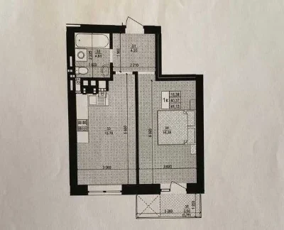 One-bedroom apartment with a balcony in the "St. Anthony" residential complex