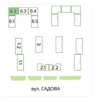 Продаж 2-кімнатній квартири 53 м2 в ЖК "Садова Алея" в Пустомитах
