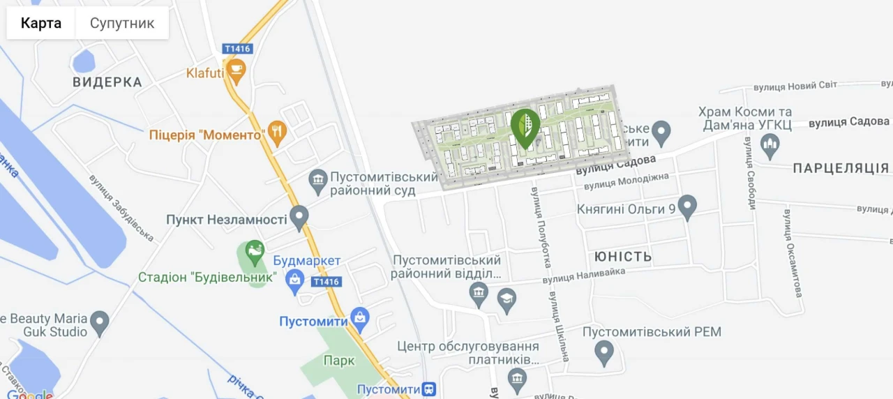 Продаж 2-кімнатній квартири 53 м2 в ЖК "Садова Алея" в Пустомитах