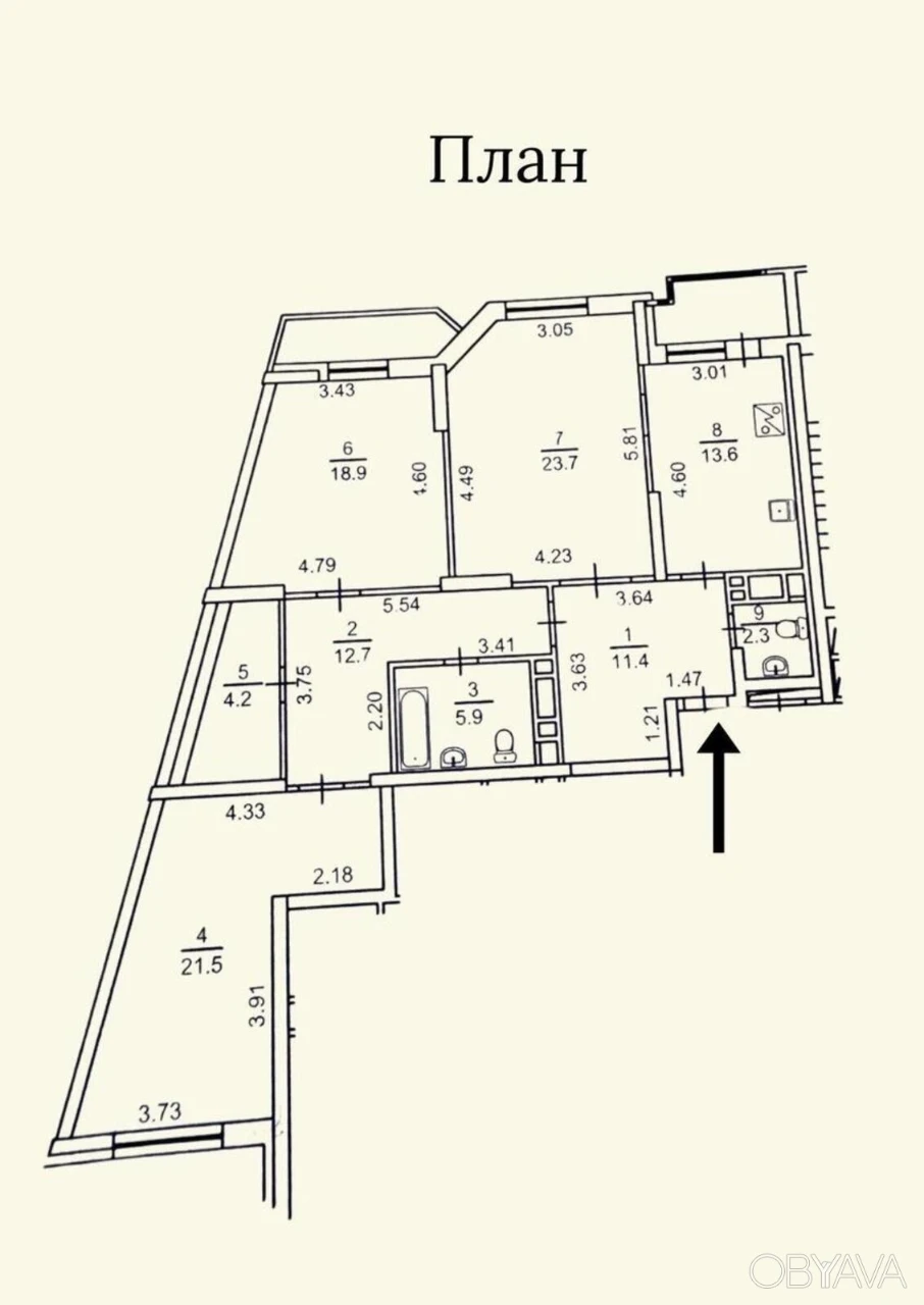 3-комнатная квартира, 120 кв.