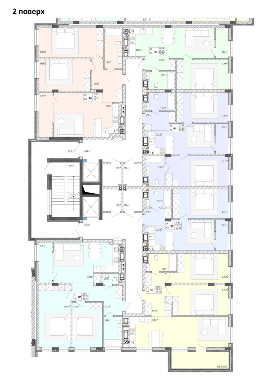 Sale of 2-room apartment in the "Quiet" district, Pustomyt, Lviv