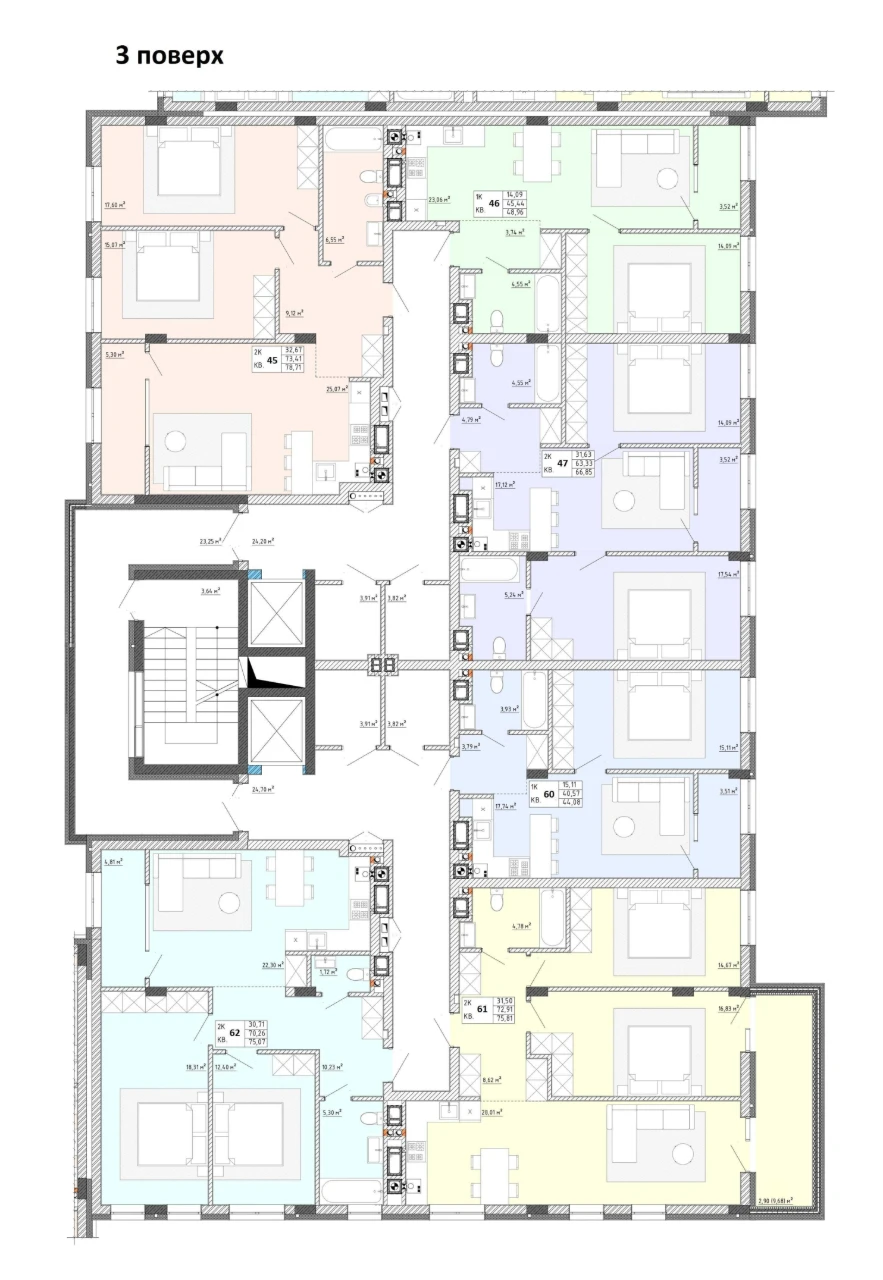 Sale of 2-room apartment in the "Quiet" district, Pustomyt, Lviv
