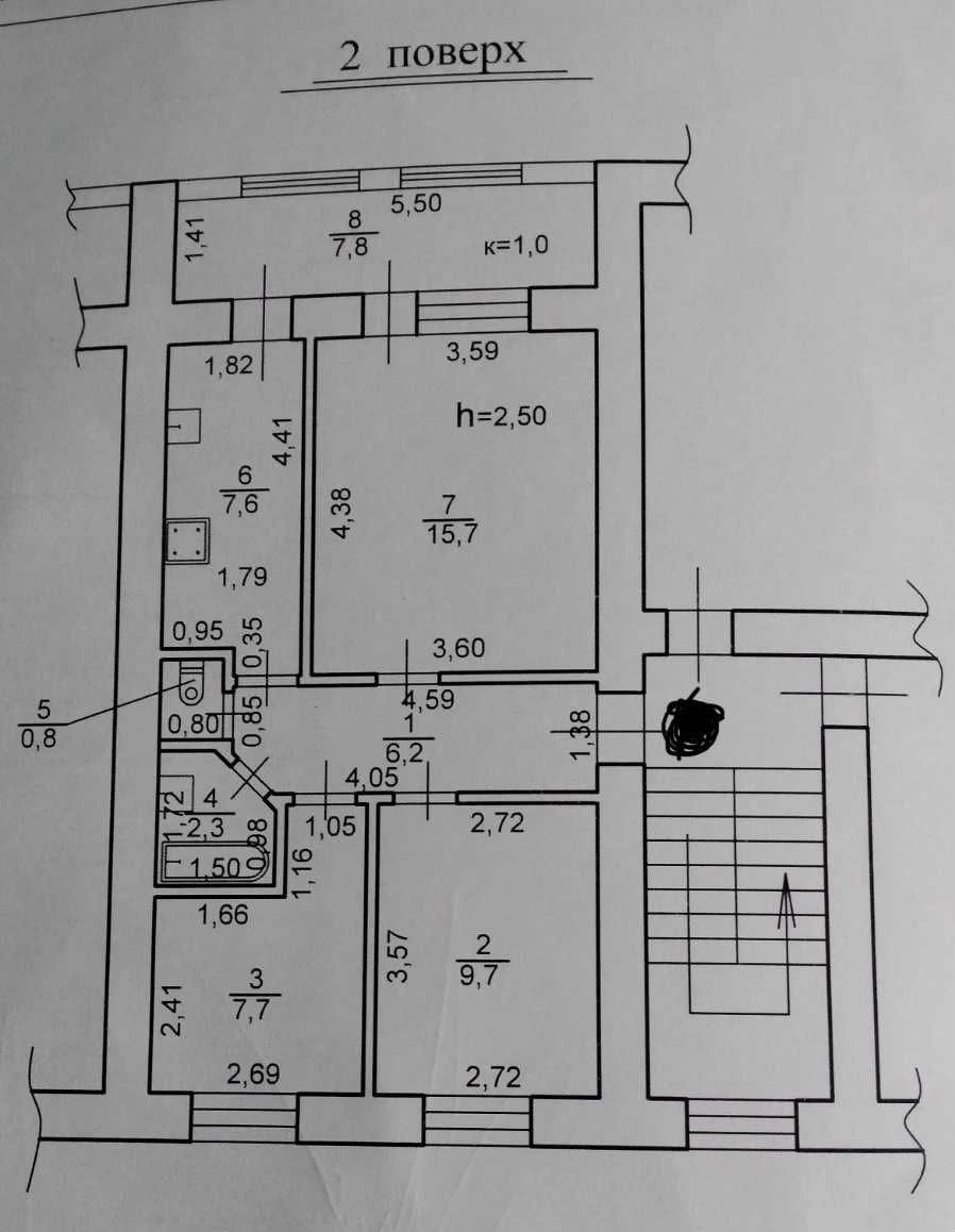 Продаж - 3-кімнатна квартира, м. Пустомити