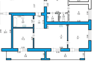 Sale of a 2-bedroom apartment in the city center in a new residential complex ЖК С
