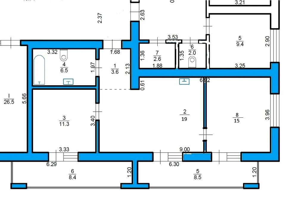Apartment. Pustomity, Sports Avenue, (Building)