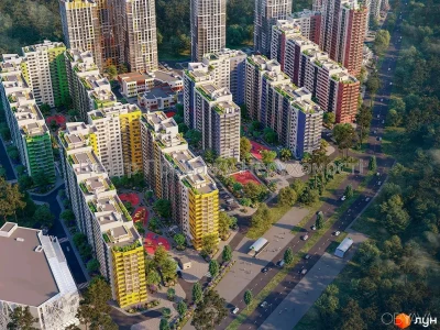 1-room apartment, 43.83 sq.m.