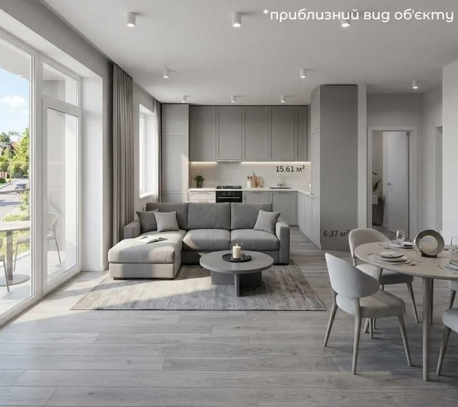 Продається 2-кімнатна квартира 60 м2 в Пустомитах (9 км від Львова)