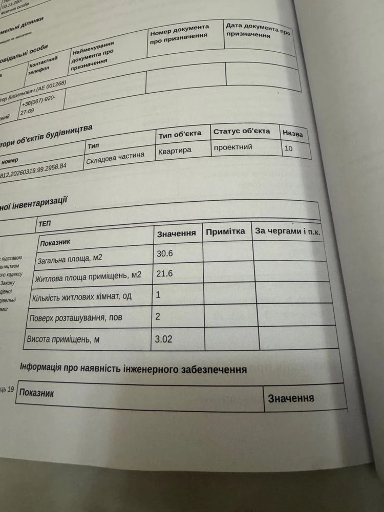 Квартира однокімнатна