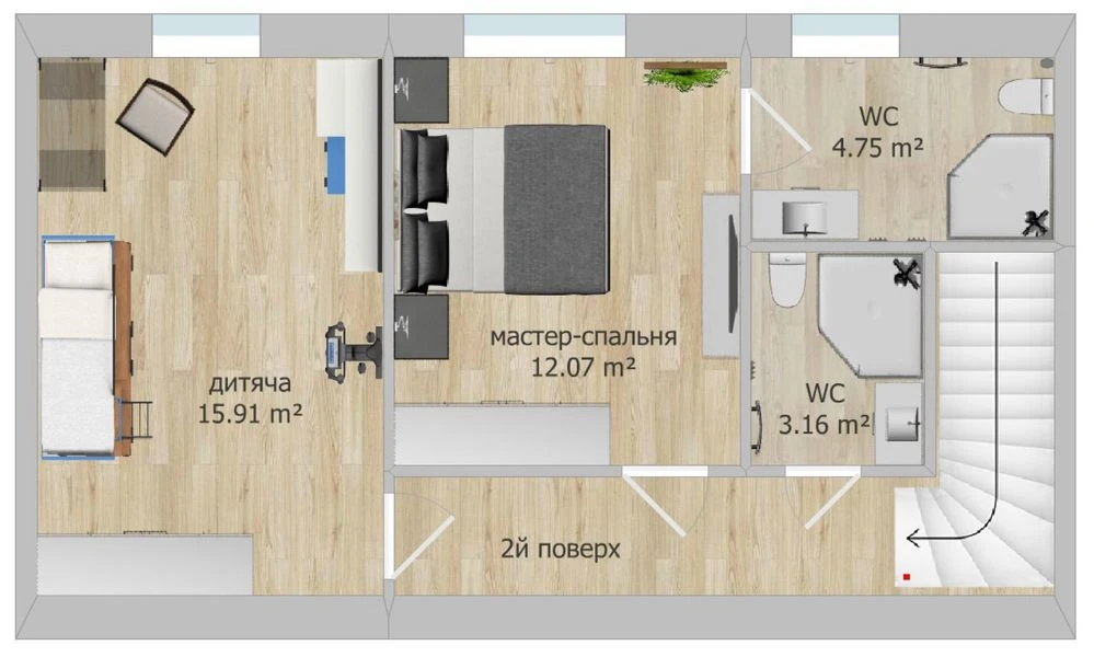 Продам трьох кімнатну квартиру вул.Набережна 14 Кредит розте