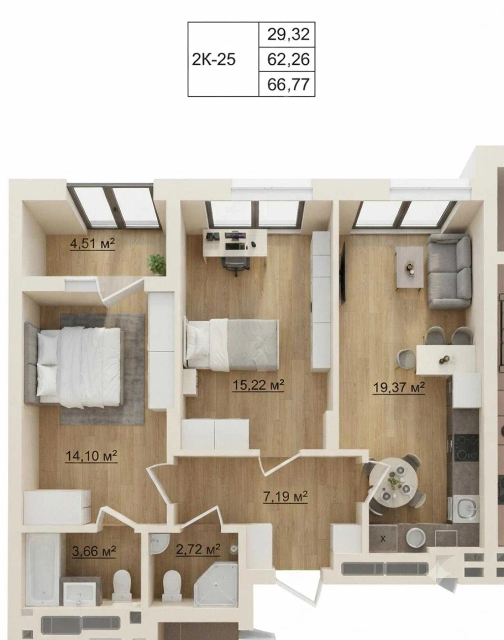 БЕЗ КОМІСІЇ/ 900 м²/ ЖК Стрийський бульвар/ 2-кімнатна кварт