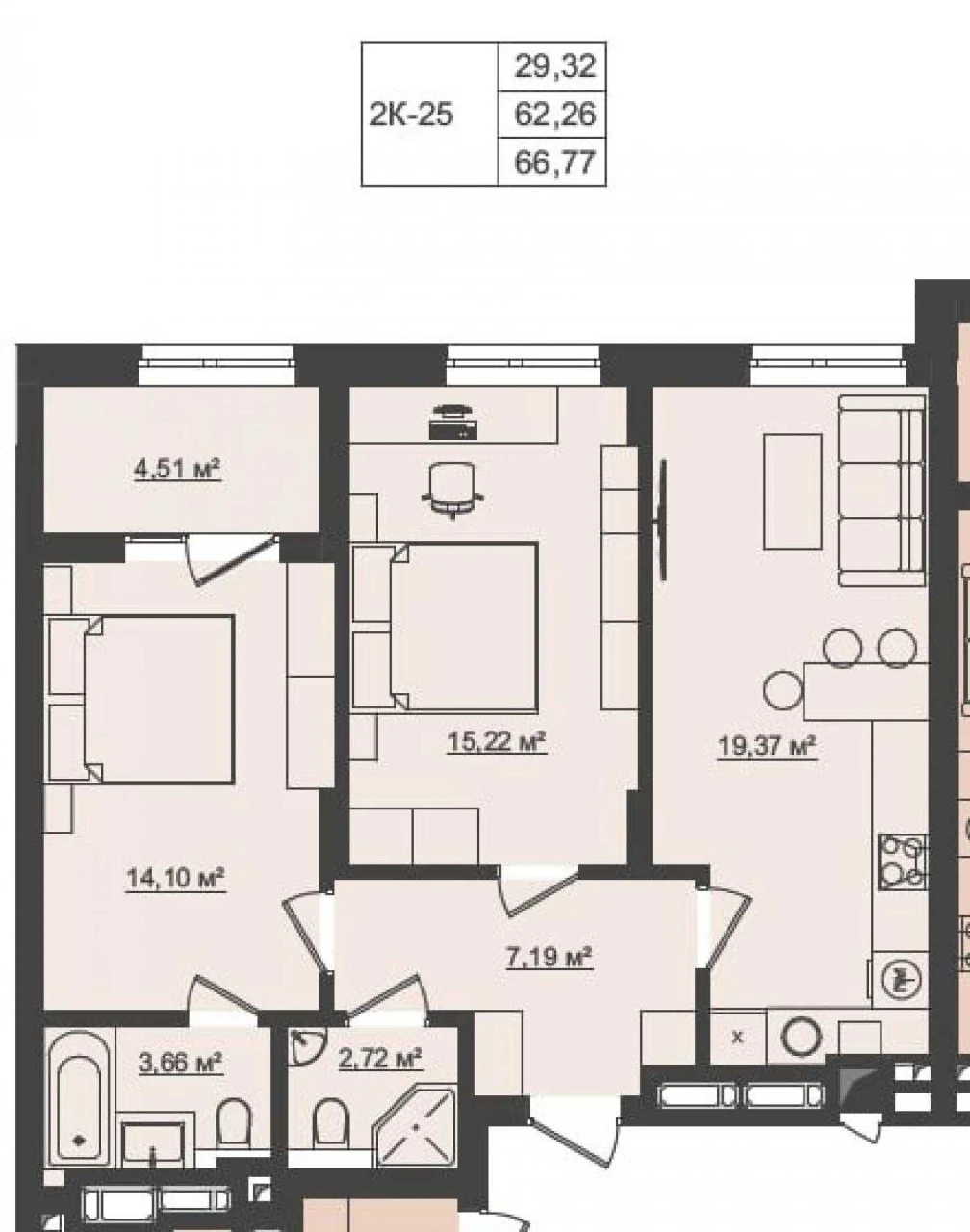БЕЗ КОМІСІЇ/ 900 м²/ ЖК Стрийський бульвар/ 2-кімнатна кварт