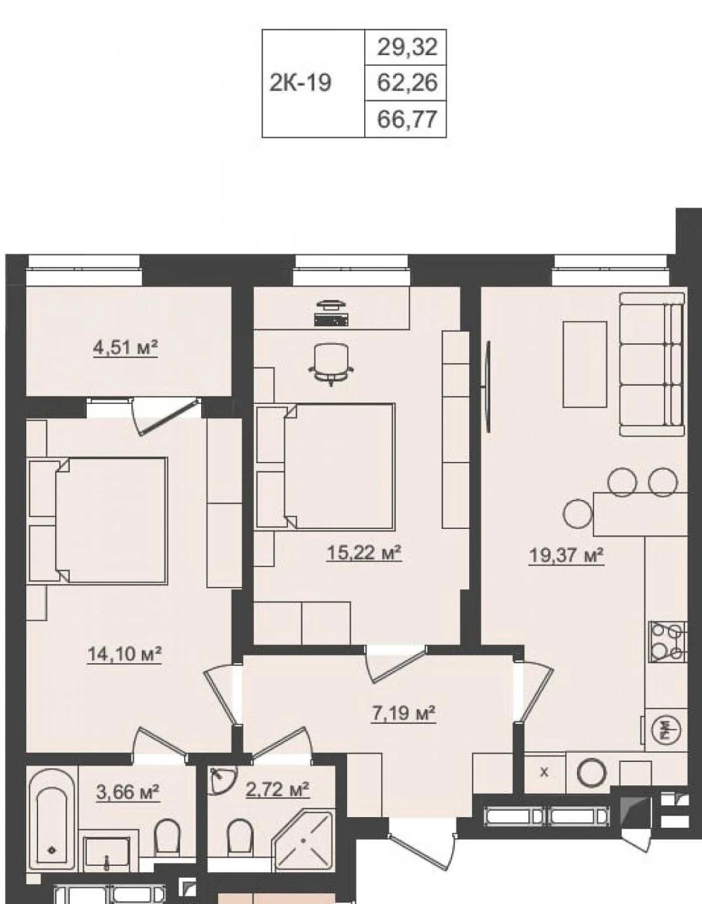 БЕЗ КОМІСІЇ/ 900 м²/ ЖК Стрийський бульвар/ 2-кімнатна кварт