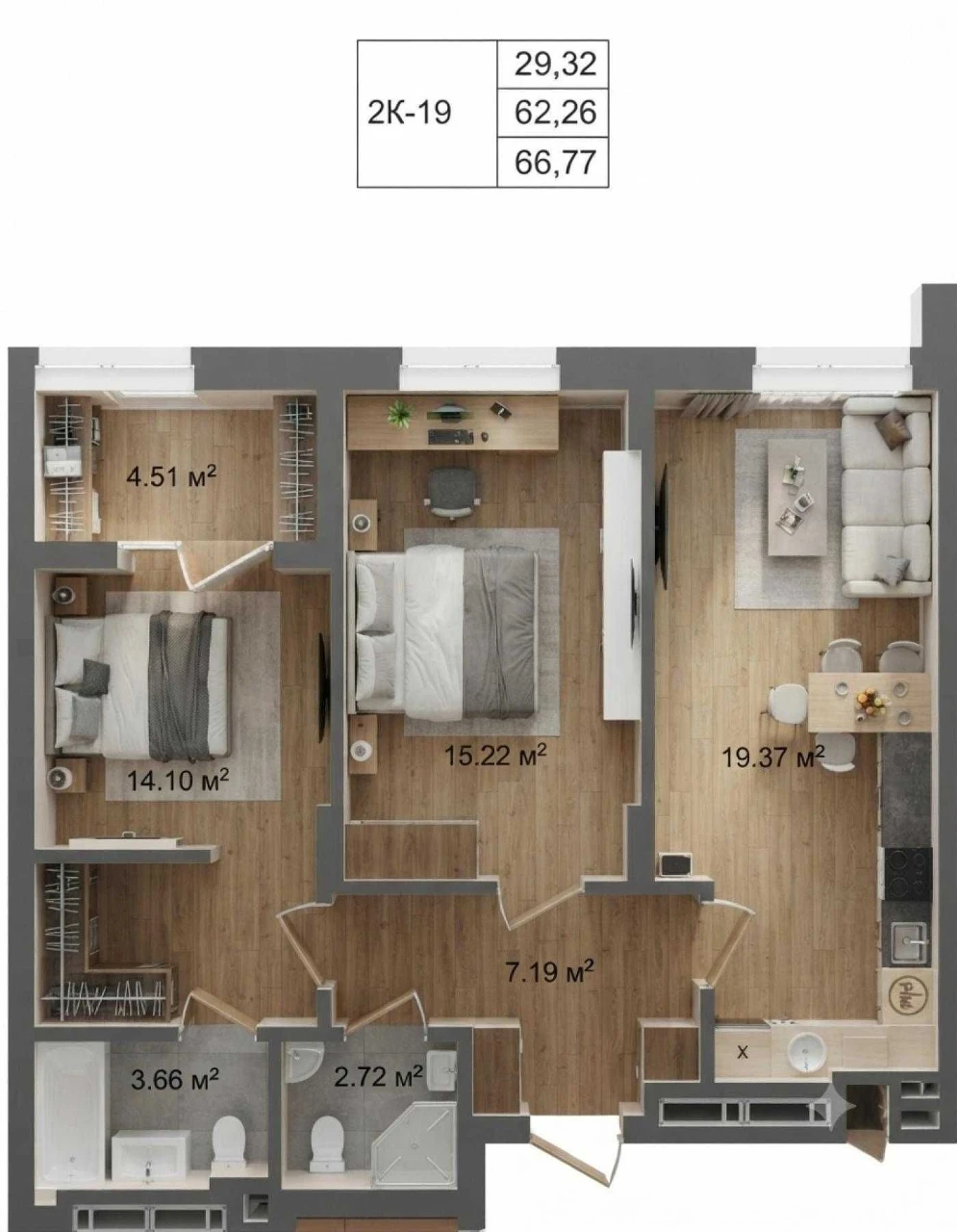 БЕЗ КОМІСІЇ/ 900 м²/ ЖК Стрийський бульвар/ 2-кімнатна кварт