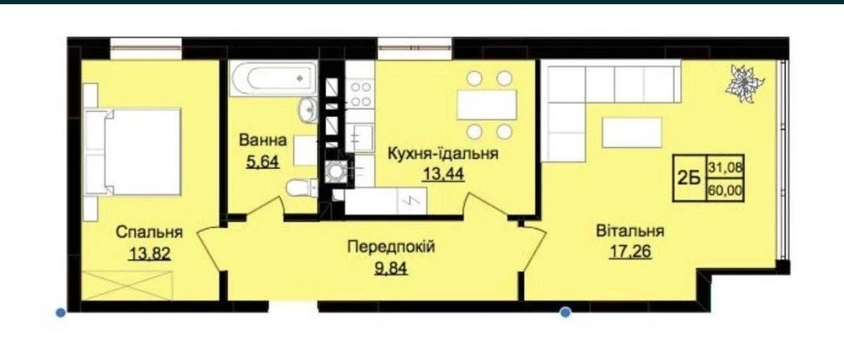 Продаж 2 кім вул Шевченка 5 ЖК Престиж Холл