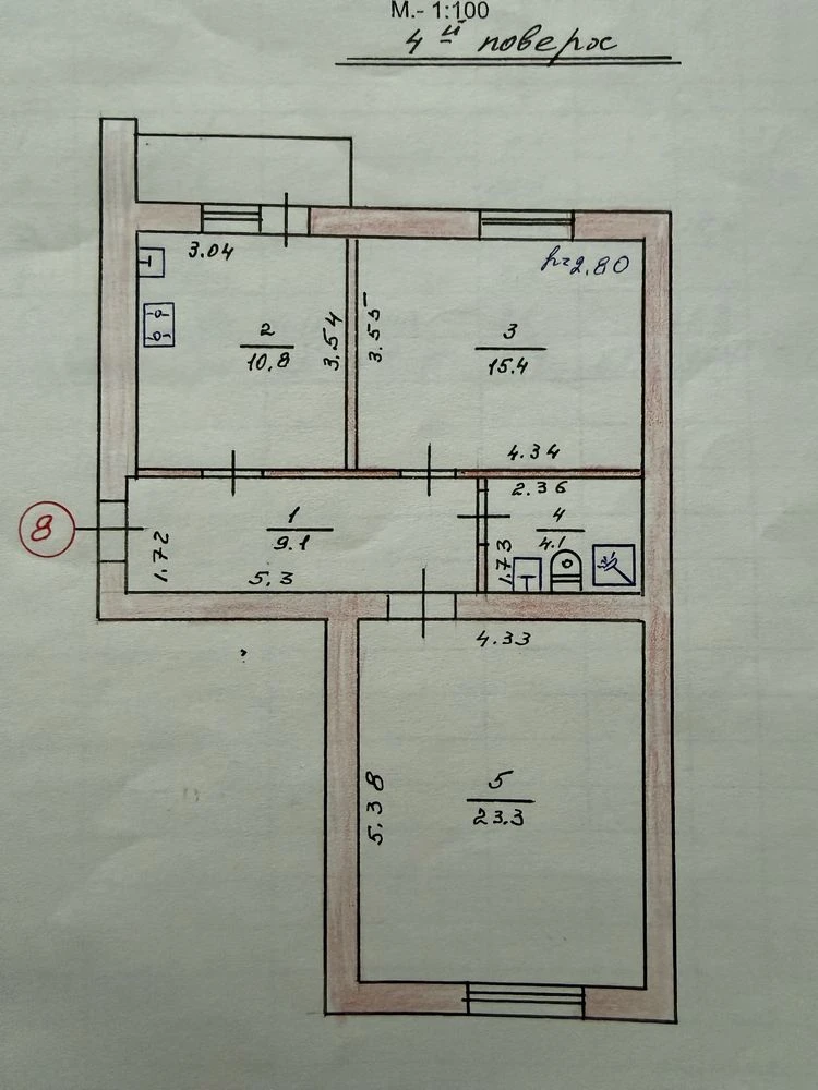 2-кімнатна квартира 63 м² в центрі | автономне опалення, ремонт, меблі