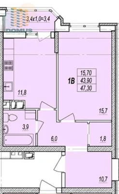 ЭОСЕЛЯ Продам 1 комн 48м ЖК Прохоровский квартал! Молдаванк