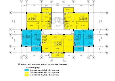 Продаж 1 кім. квартира 49 кв.м. вул. Скоропадського м.Труска