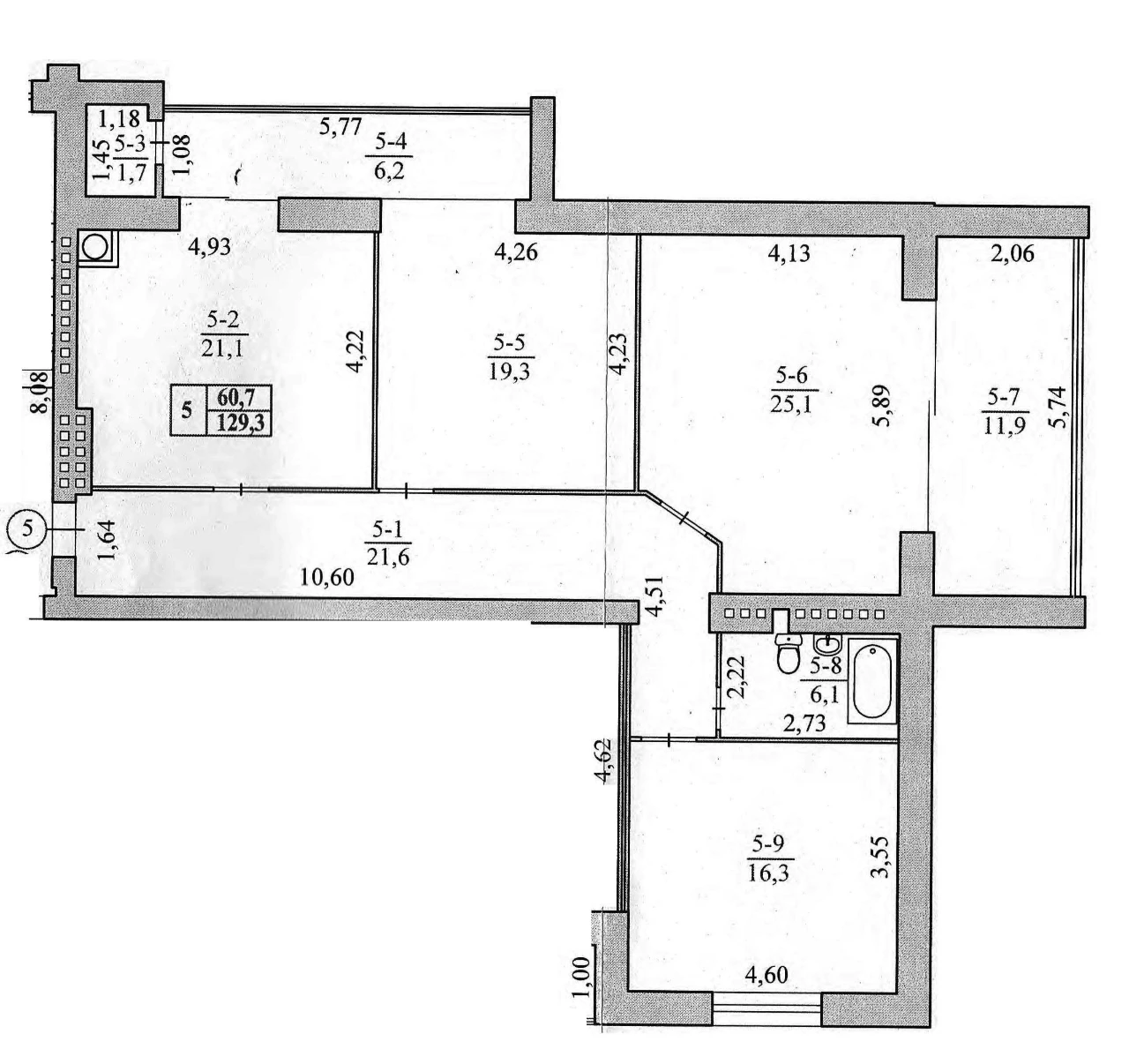 3-bedroom apartment in the city of Truskavets
