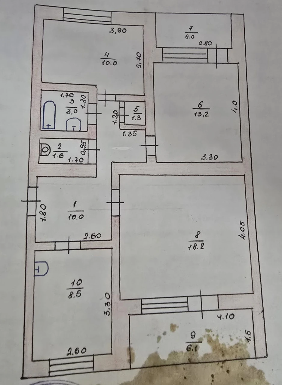 Продаётся большая 3-комнатная квартира