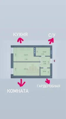 1-комнатная квартира ЖК «Затишний»